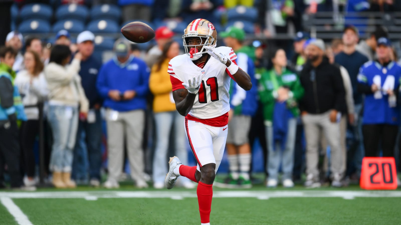 49ers WR Brandon Aiyuk on track for midseason return