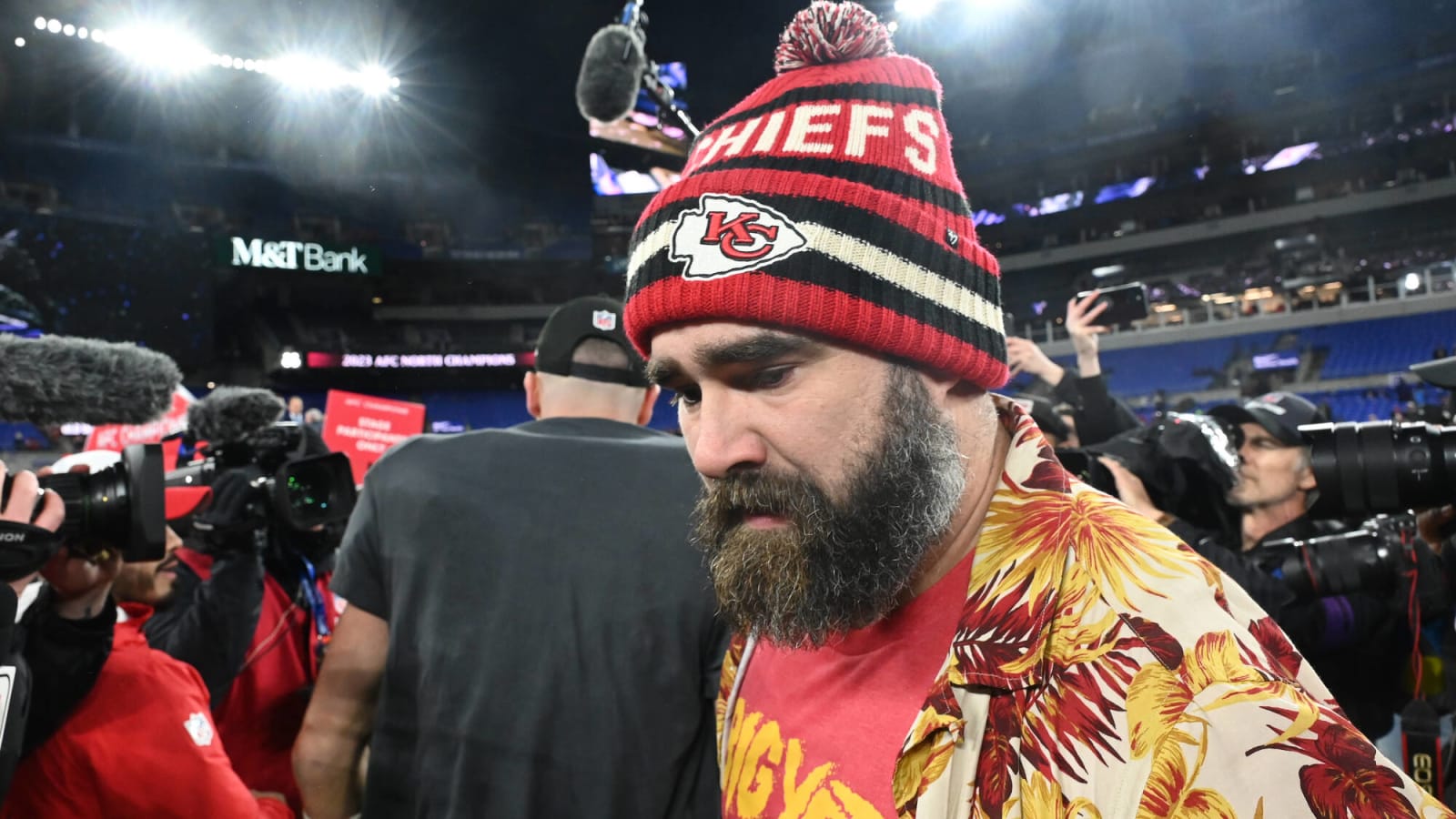 Jason Kelce reacts to Chiefs-Ravens AFC Championship game