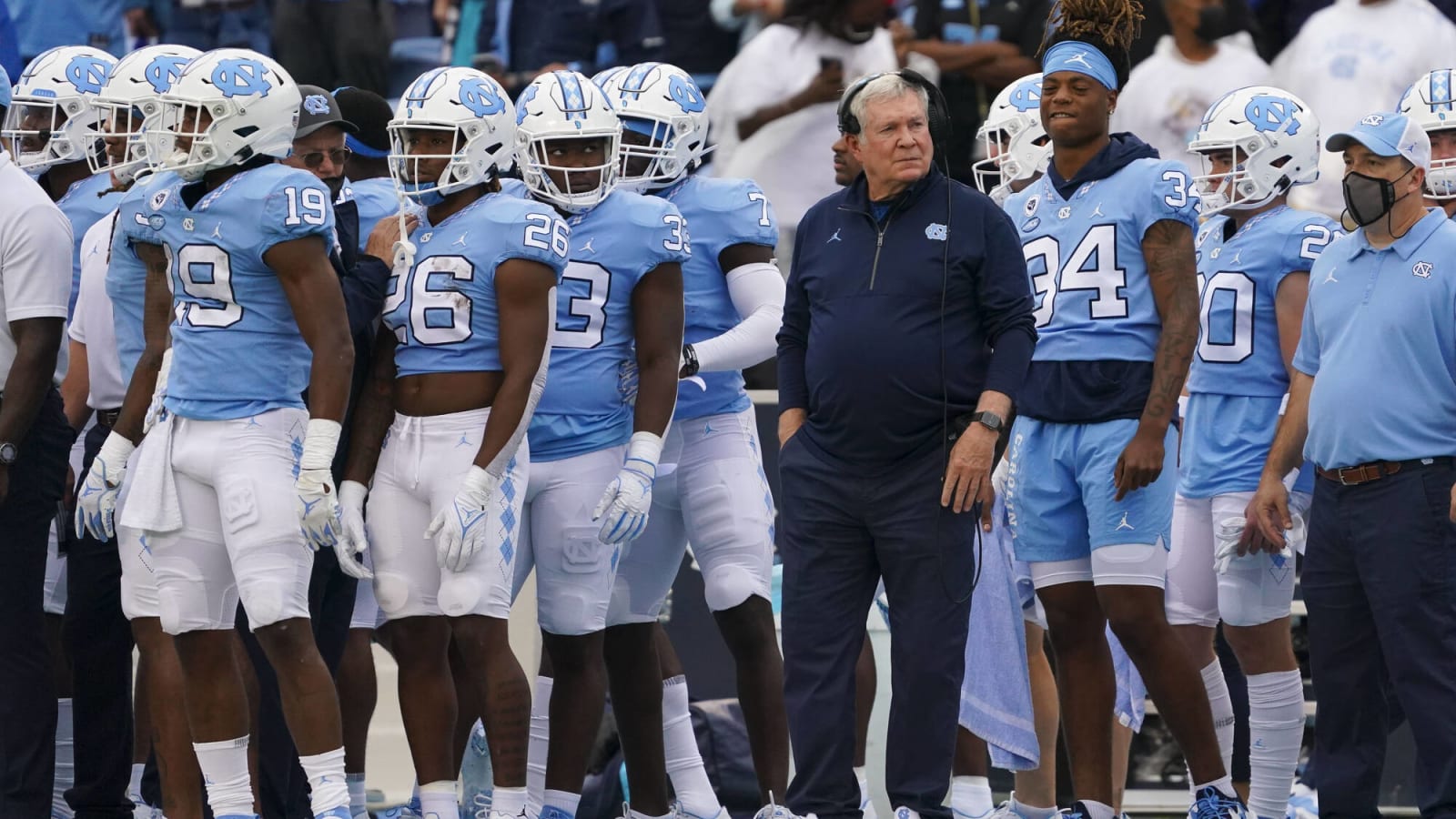 Watch: UNC survives against Appalachian State, Mack Brown dances