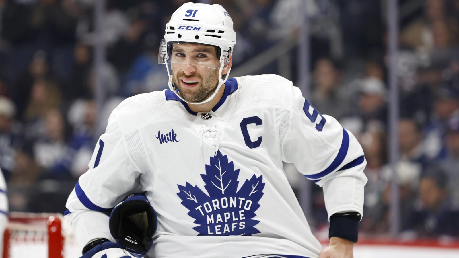 Maple Leafs' Tavares helped off ice with apparent injury