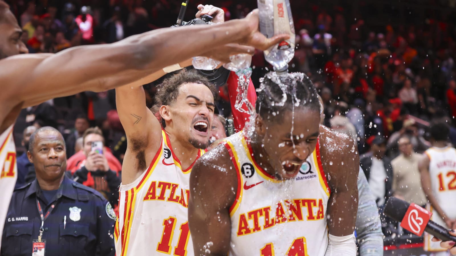 Video: Hawks&#39; AJ Griffin Shared A Hug With His Dad Who Is A Raptors Assistant Coach After Hitting The Game-Winner Against Toronto