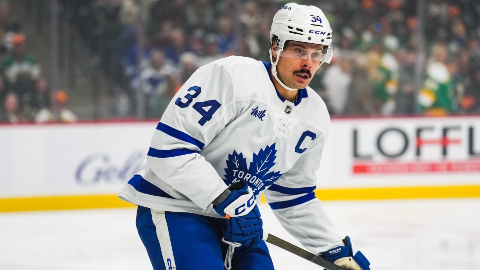 Auston Matthews skates prior to practice, considering Wednesday as possible return