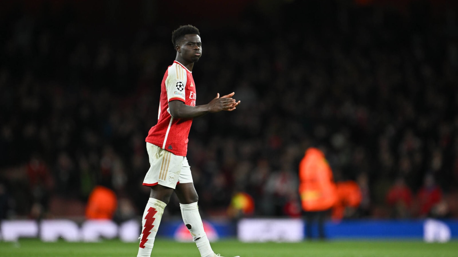 Saka reacts to Arsenal’s controversial draw against Bayern Munich