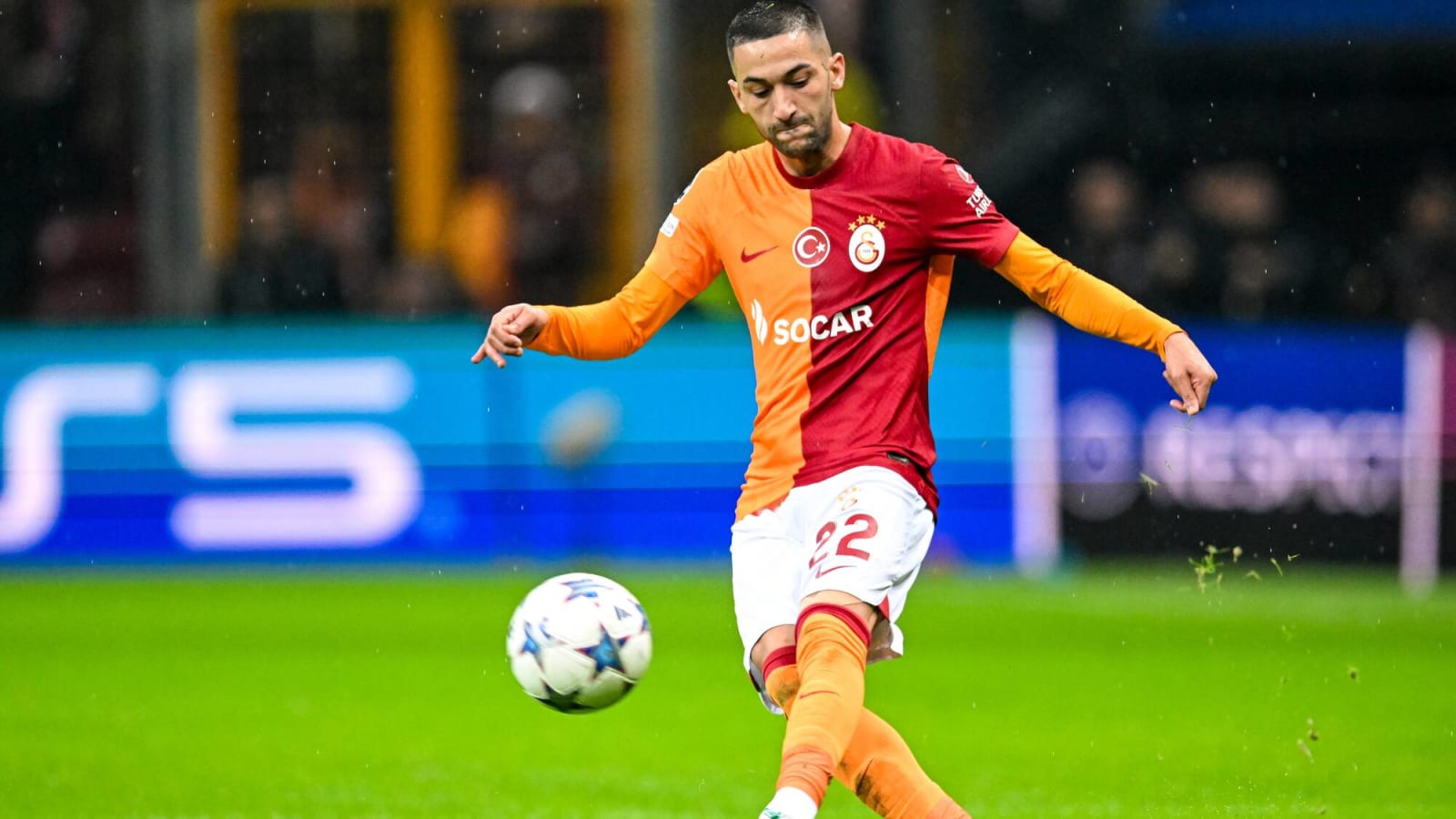 Watch: Ziyech snaps back for Galatasaray with driven free kick