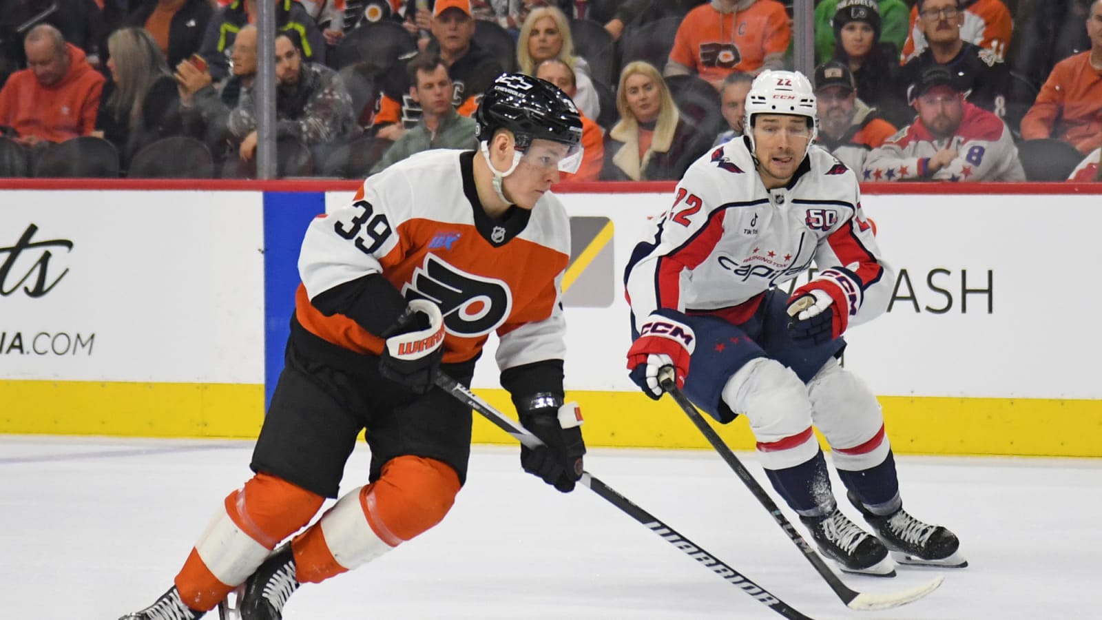 Flyers Play Caps Close, Fall 4-3 Thursday Night