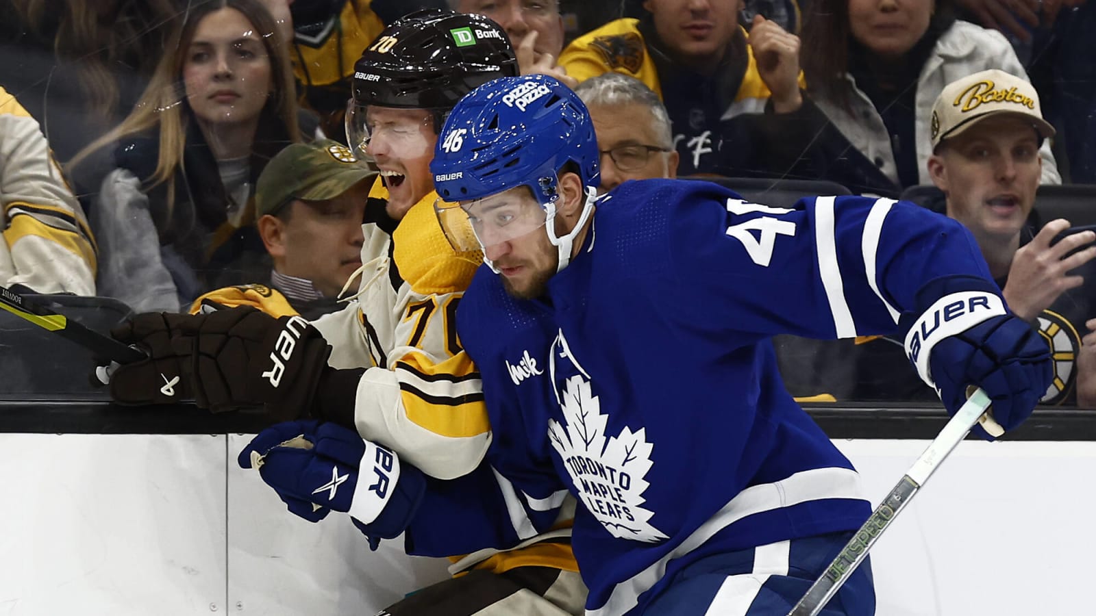 Who is the odd defenceman out for the Maple Leafs in Game 1?