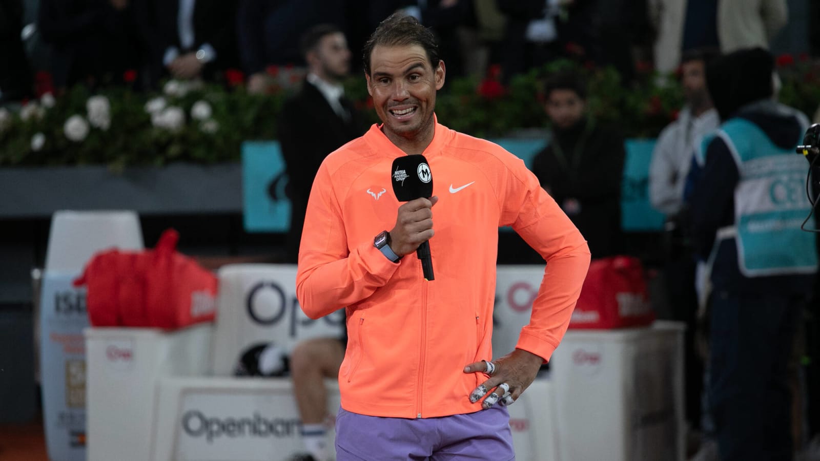 Watch: Rafael Nadal signs souvenirs for his fans waiting in large numbers after his final match in Madrid