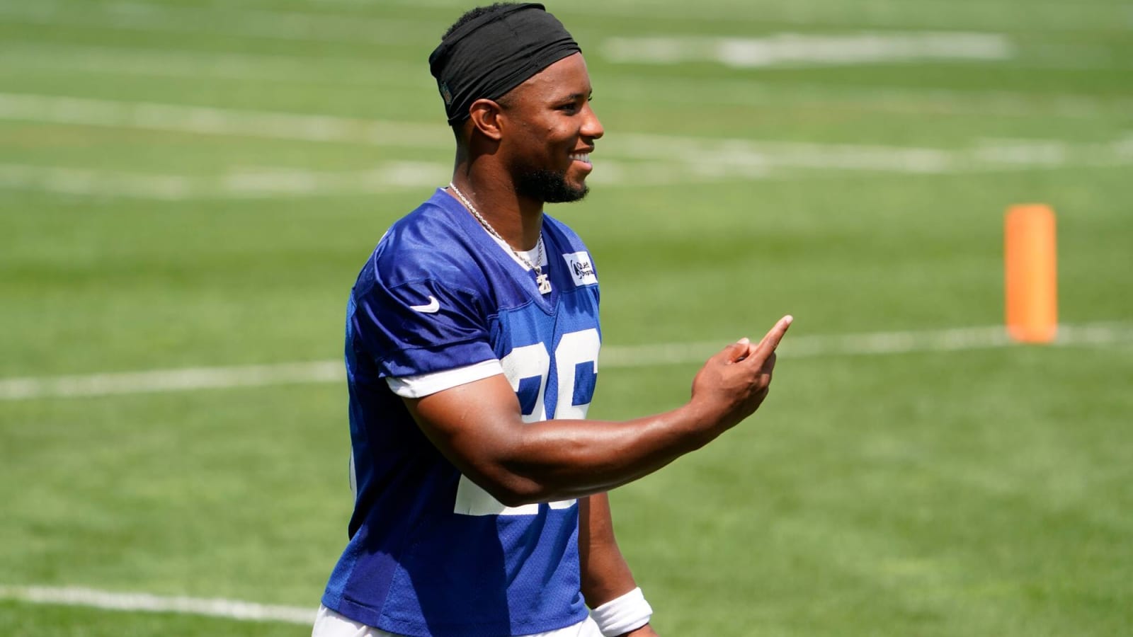 Watch: Giants RB Saquon Barkley can't keep still during Serena Williams' U.S. Open loss