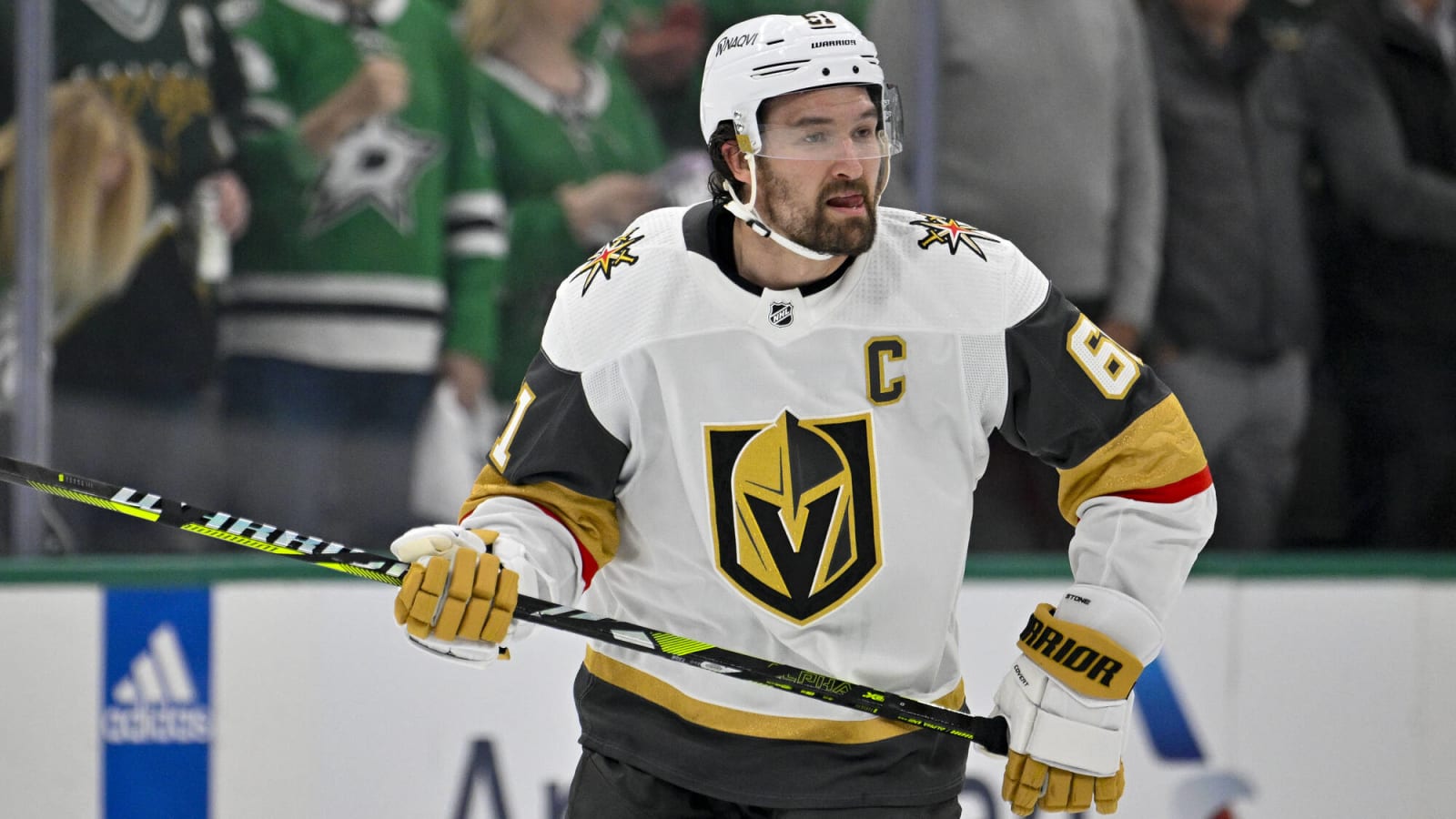 Stone Leads Golden Knights to 4-3 Victory Over Stars