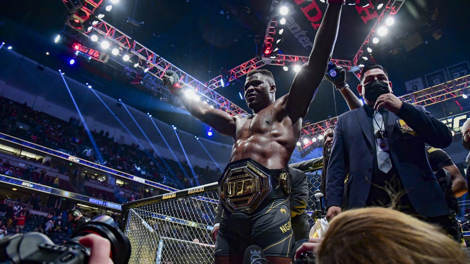 Francis Ngannou goes out of control, beats up sparring partner