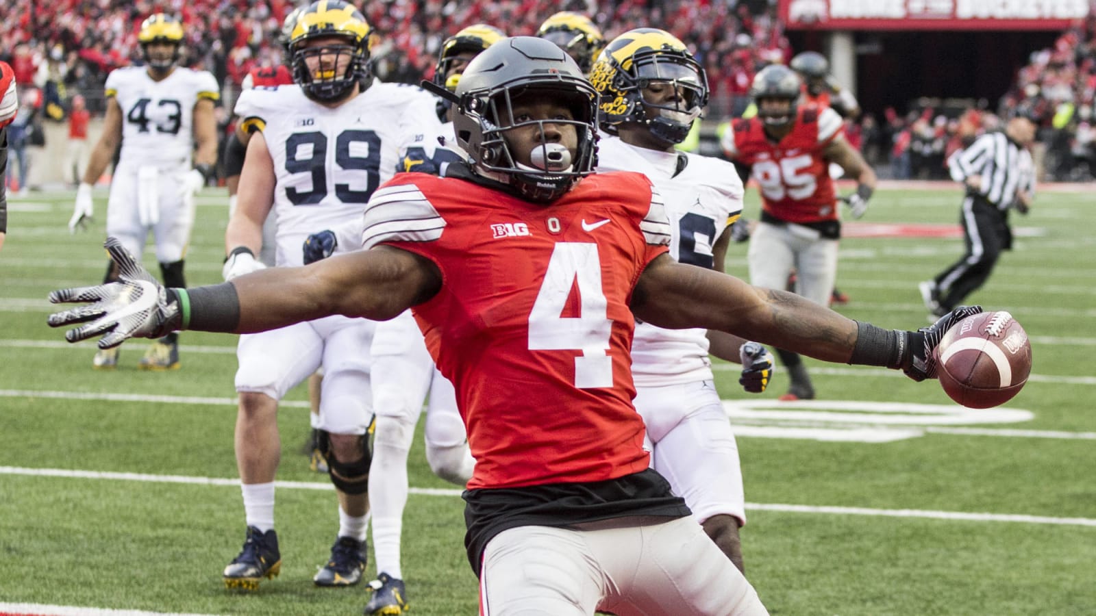 Ex-OSU RB Curtis Samuel trolls Michigan with chain commemorating famous TD