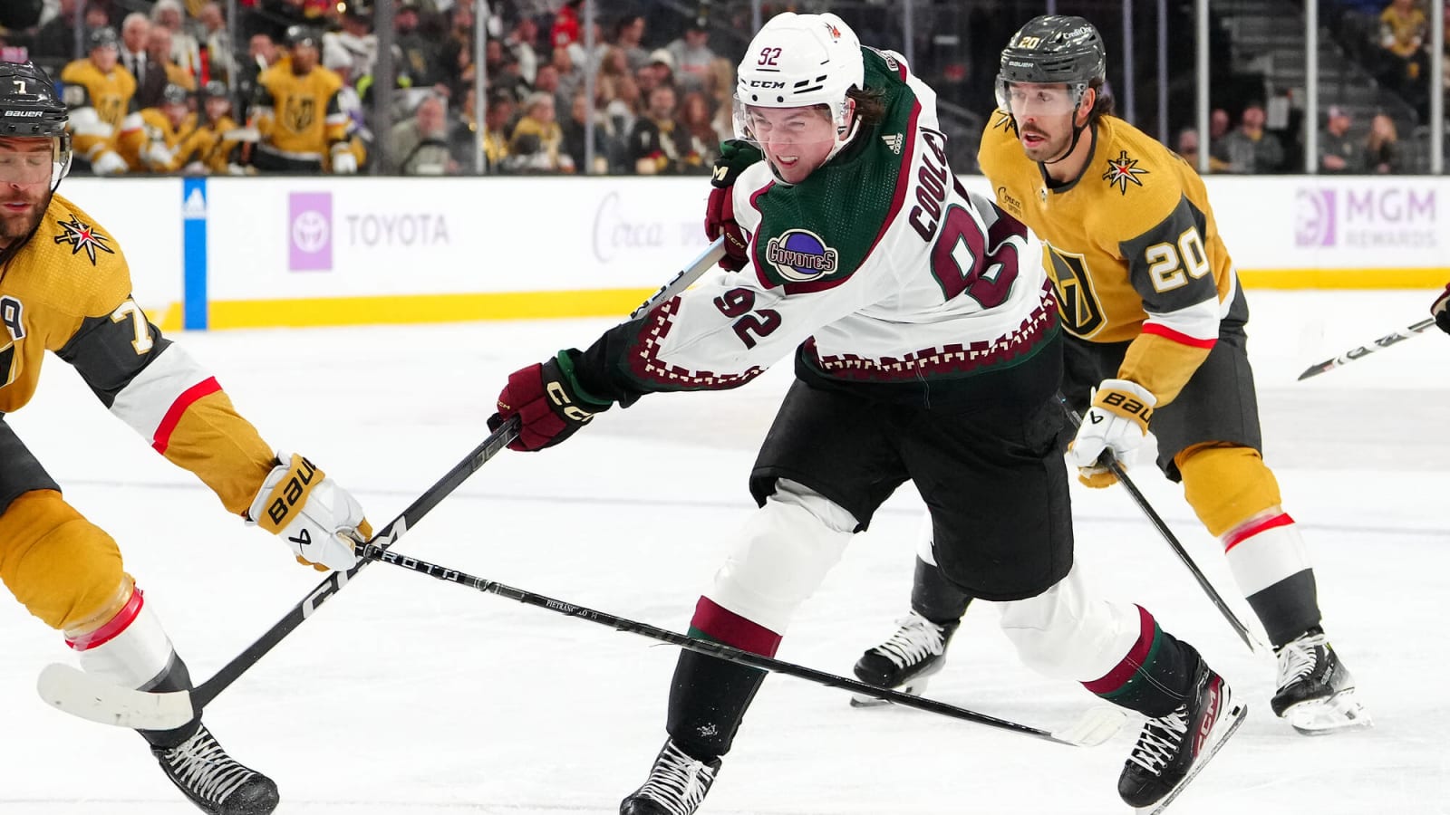 Coyotes’ Logan Cooley in Unique Situation at the Quarter Mark