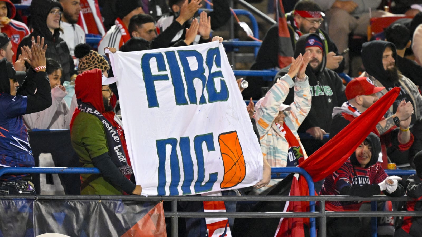 Fan goes viral for chanting ‘Fire Nico’ right in Mavericks GM’s face