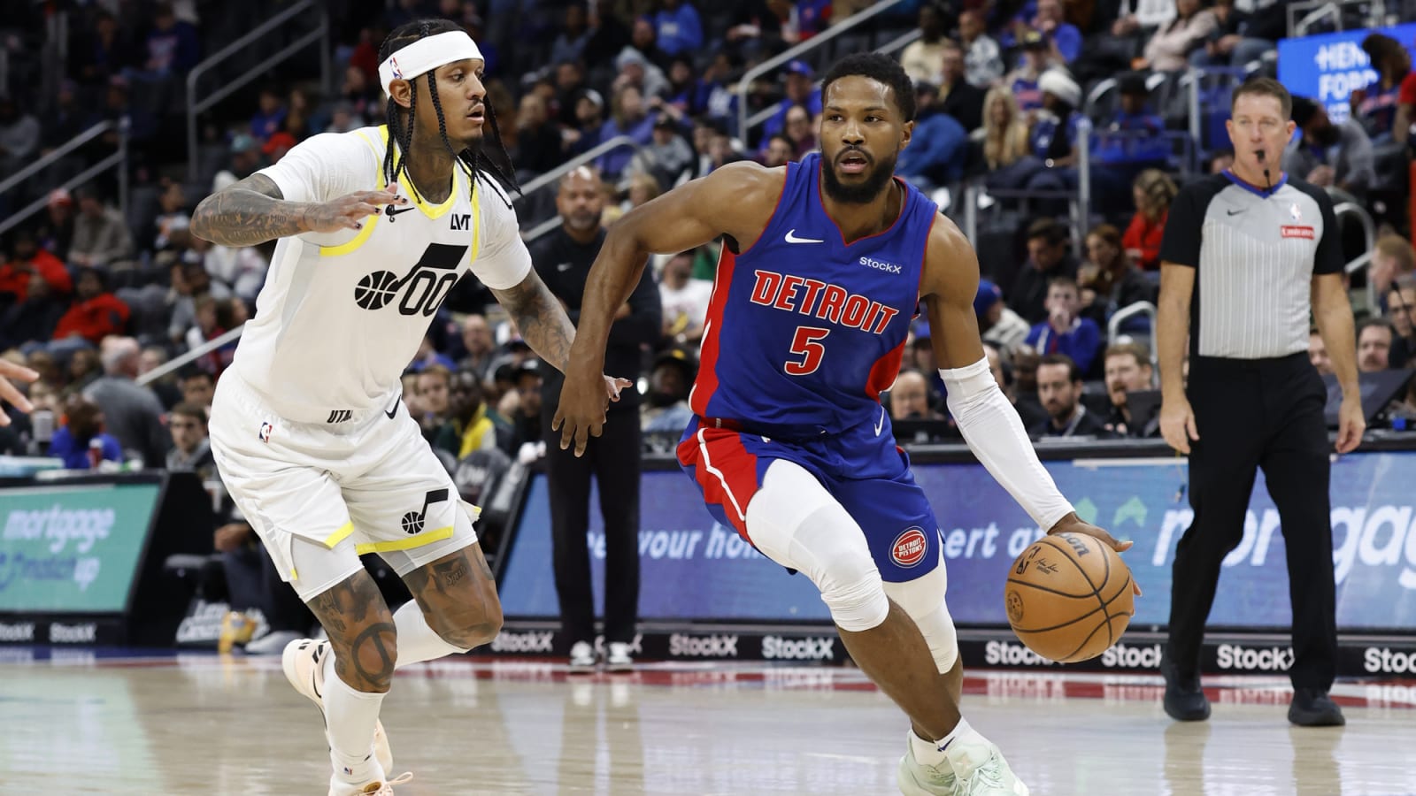 Watch: Pistons' Holland, Jazz's Clarkson ejected during Thursday's game