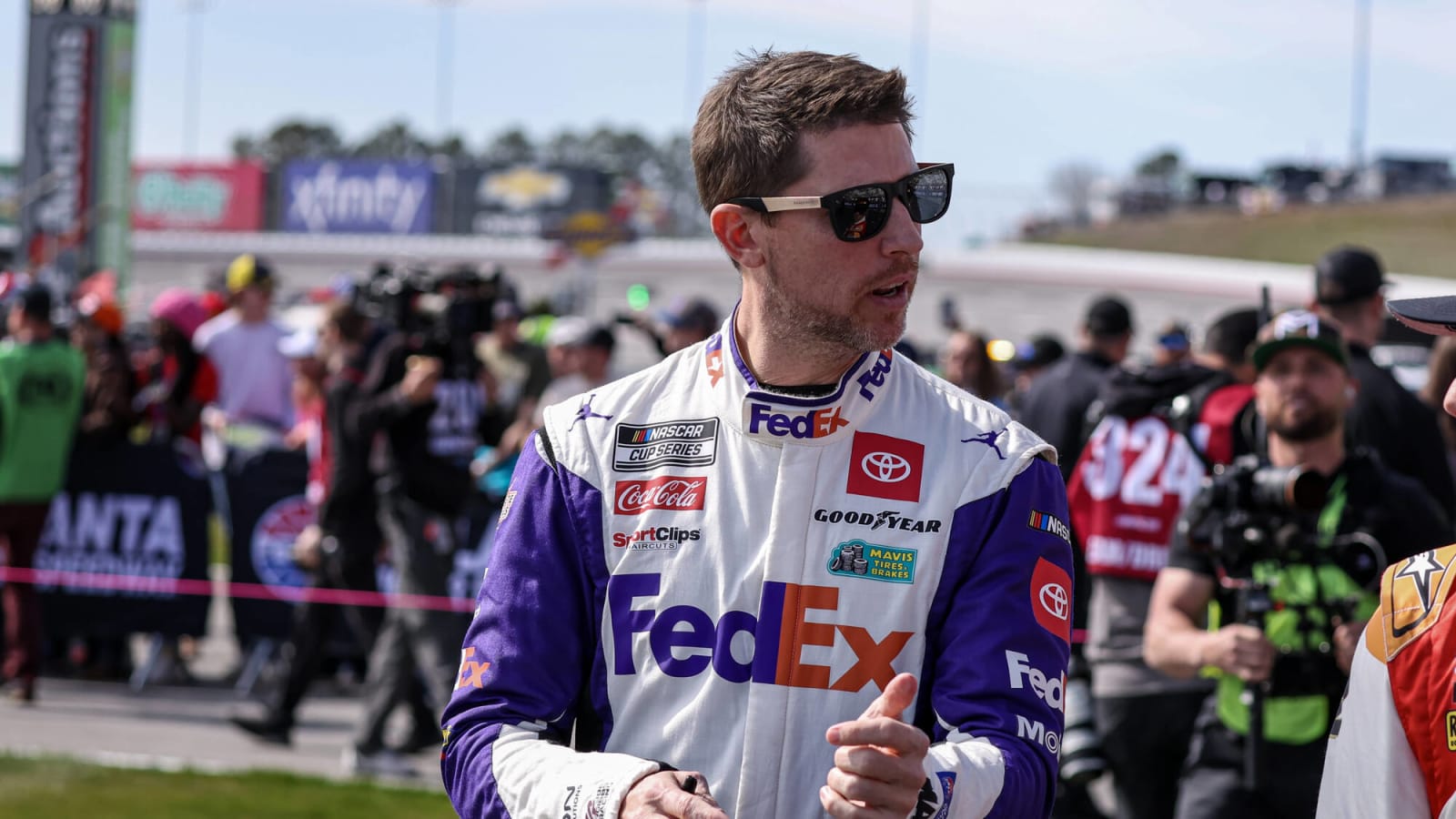 Watch: 'I kinda liked it. Is that weird?' NASCAR villain Denny Hamlin admits he peed on the seat while racing at Atlanta