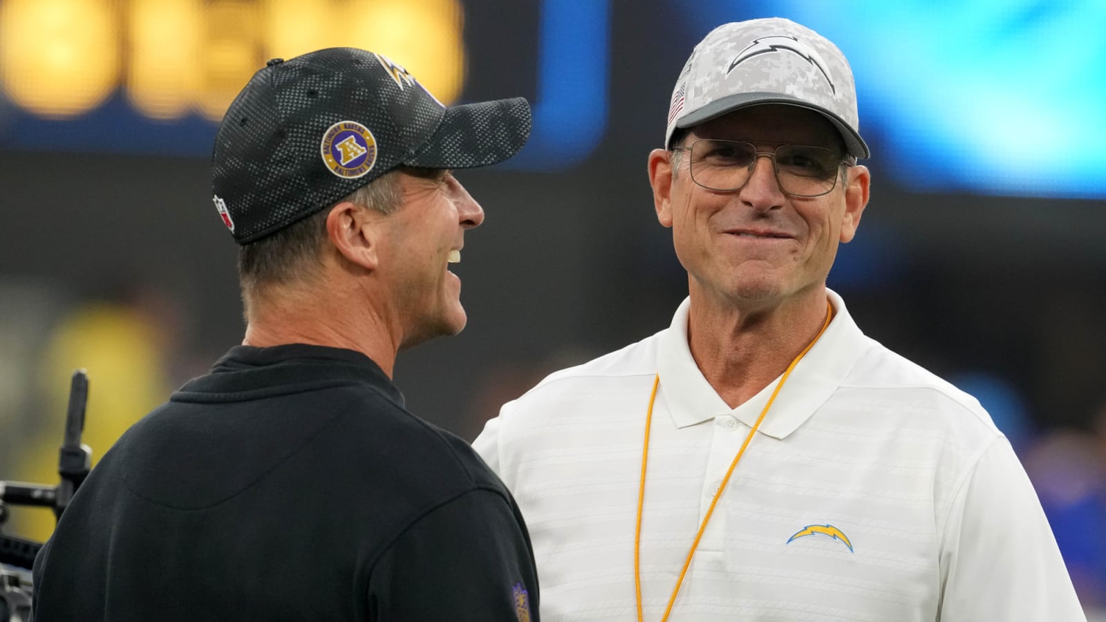 Jim and John Harbaugh Share Heartwarming Moment Before Monday Night Showdown