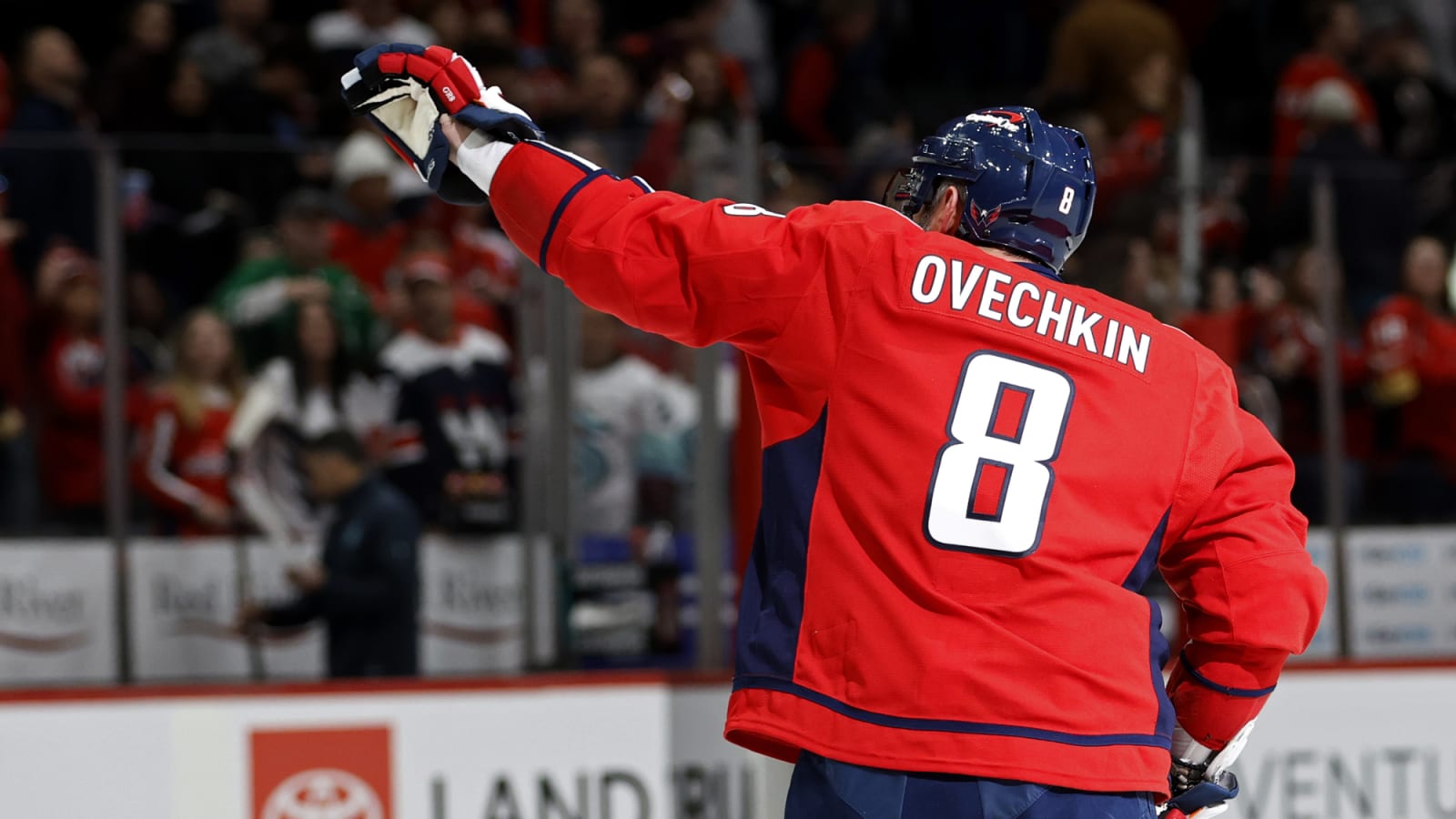 Ovechkin scores goals, but he is also 308 hits away from the NHL record