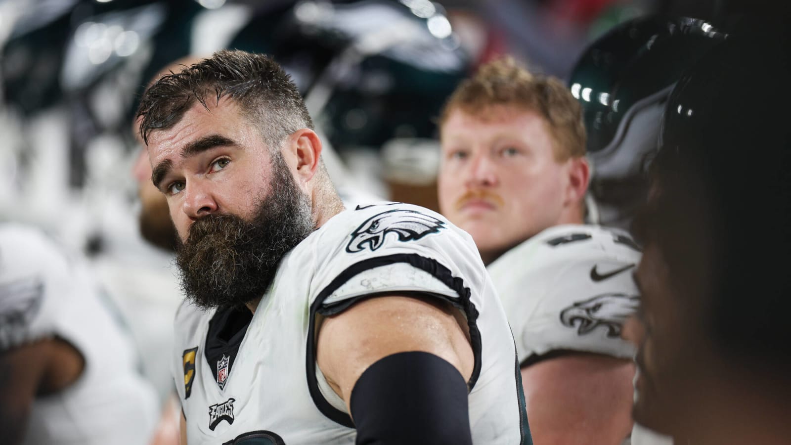 Jason Kelce emotional after Eagles’ Wild Card loss to Buccaneers, sparks retirement speculation
