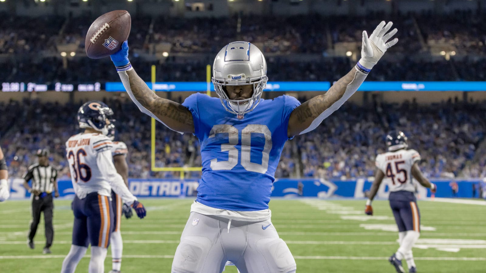 Lions’ Jamaal Williams Closing In On Barry Sanders’ Record