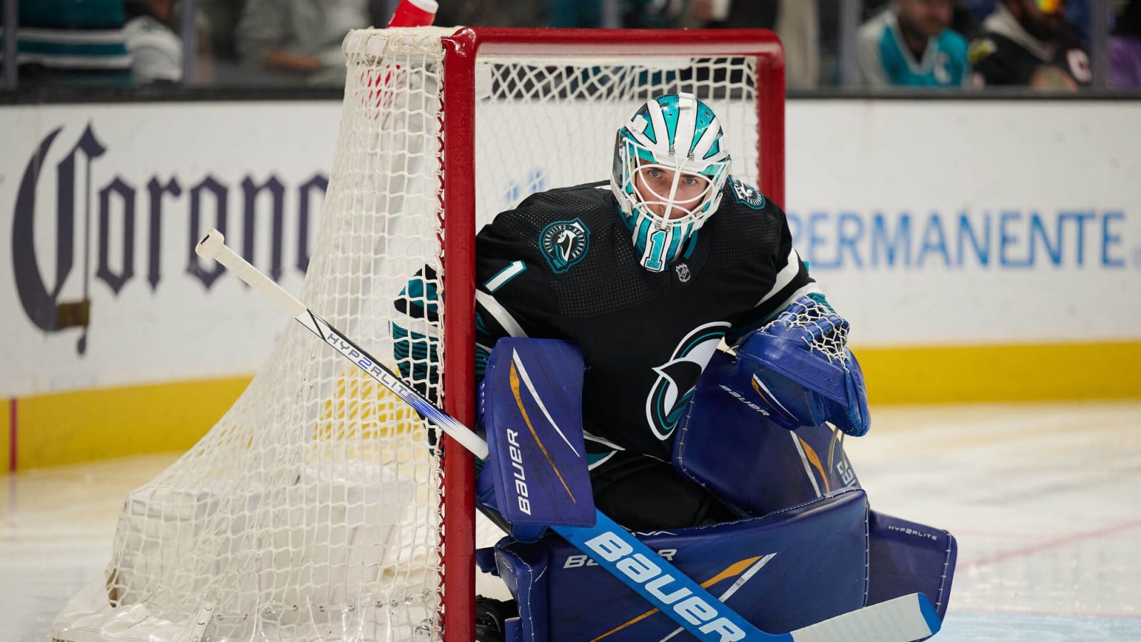 Cooley’s New Sharks Mask Shows His Love for Music, Family, Bay Area