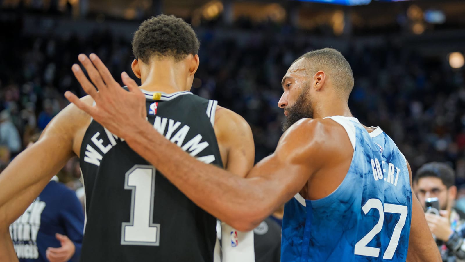 Victor Wembanyama speaks highly of Rudy Gobert calling him one of the ‘best defensive players in the world’ after Spurs’ loss to the Timberwolves