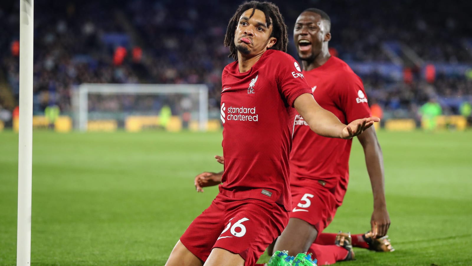 Watch: Trent Alexander-Arnold produces free-kick rocket to kill off Leicester City