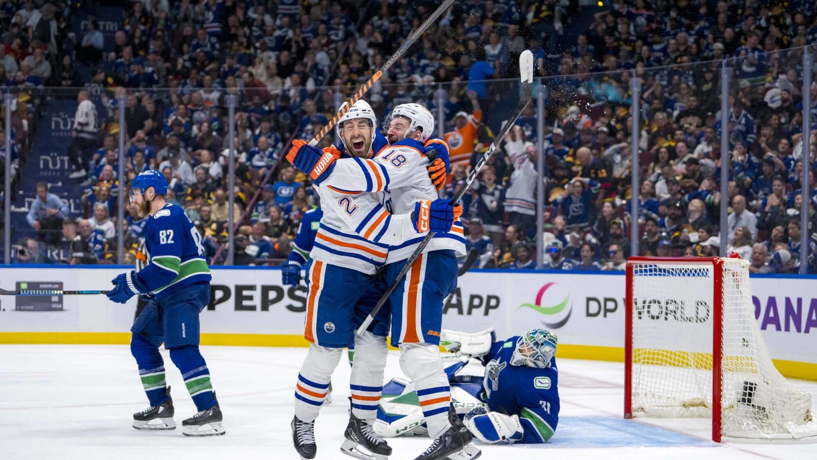 Bouchard Breaks Tie in Overtime, Oilers Even Series With Canucks