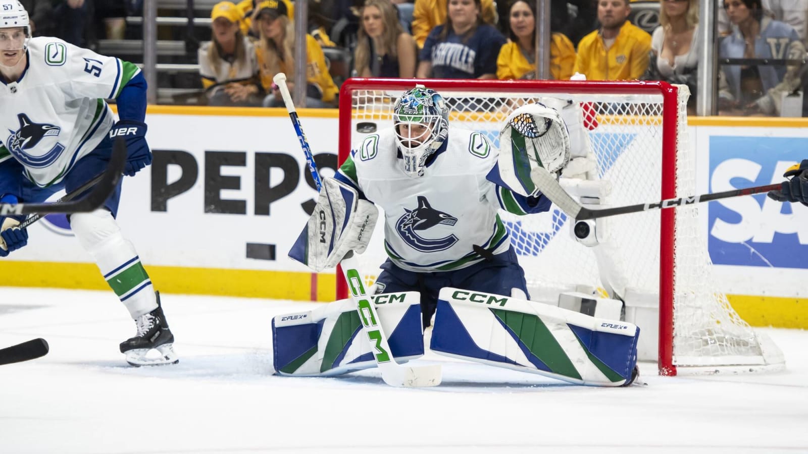 Canucks’ Artūrs Šilovs has ‘knee ligament inflammation,’ Latvian hockey federation says