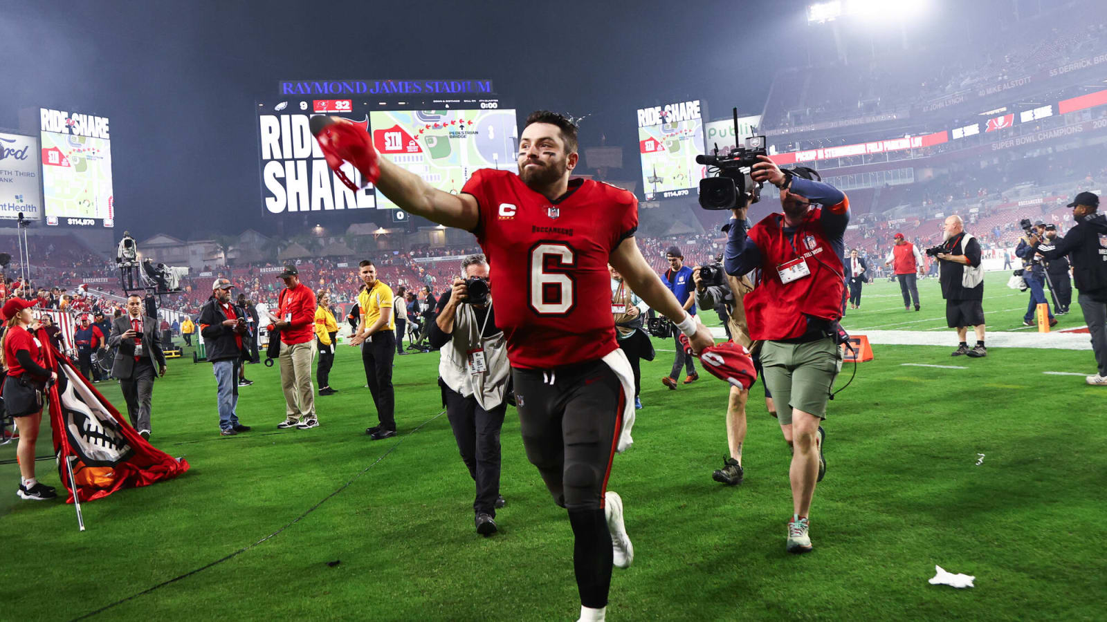 Buccaneers QB Baker Mayfield’s Wife Doesn’t Hold Back After Playoff Win