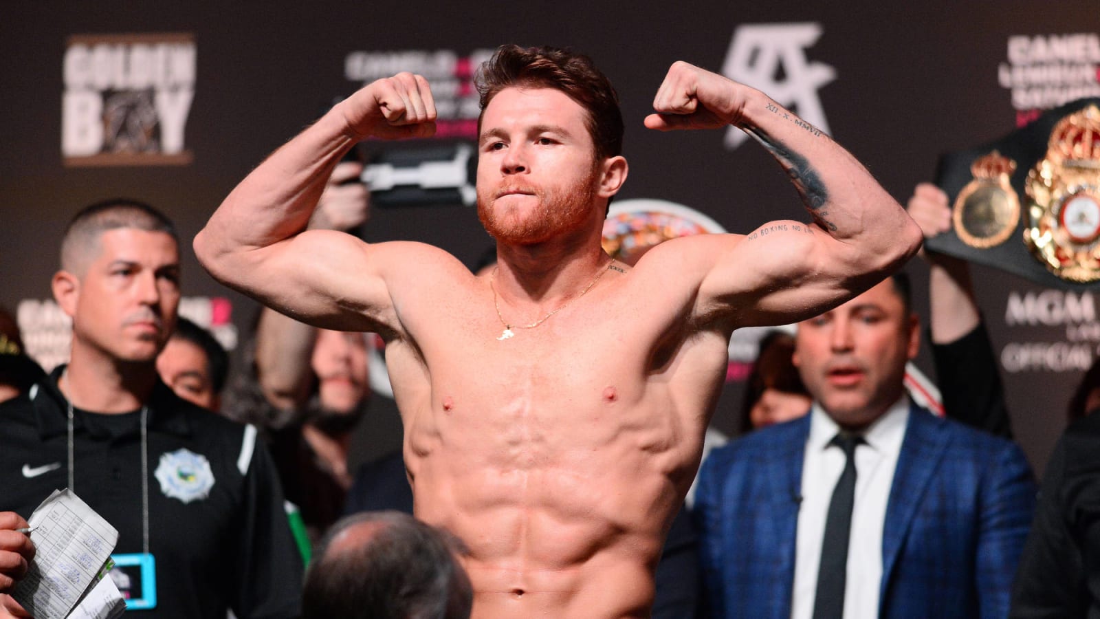 Canelo Alvarez lookalike steals the show at weigh-in for GGG fight