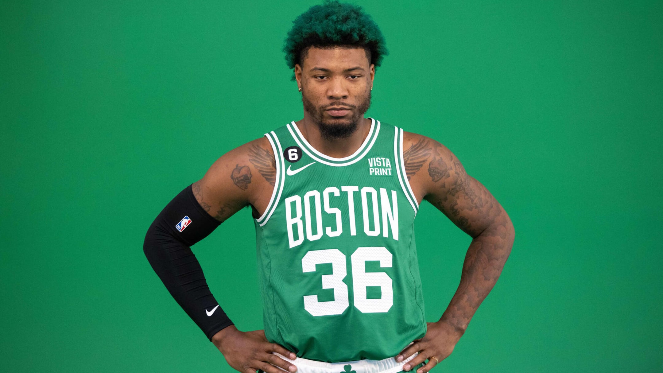 Boston Celtics Marcus Smart 2022-23 City Green Jersey