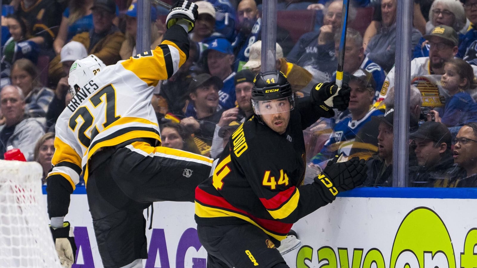 Sherwood sets Canucks’ franchise record for hits in a season