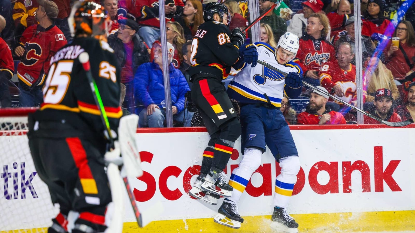 Flames lose a last-minute heartbreaker to the Blues