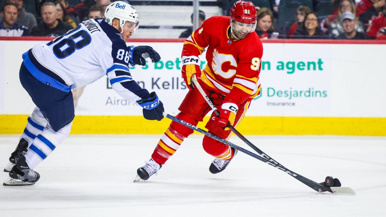 What has Nazem Kadri’s role been with the Calgary Flames and how has it helped him improve?