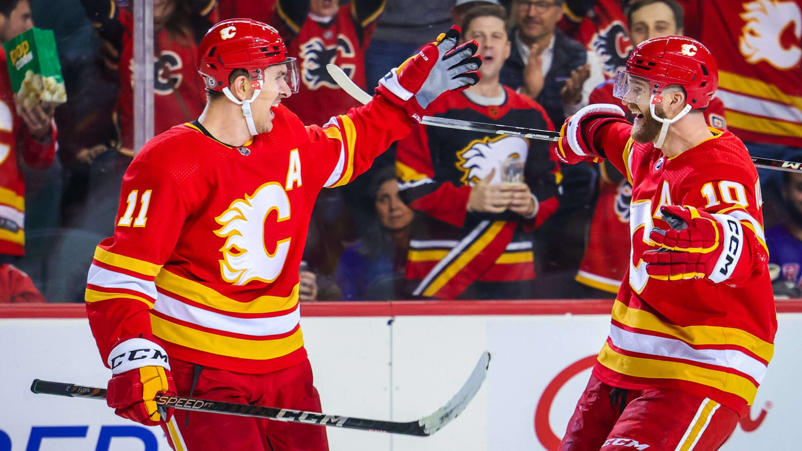The Calgary Flames unveiled new forward lines at Monday’s practice