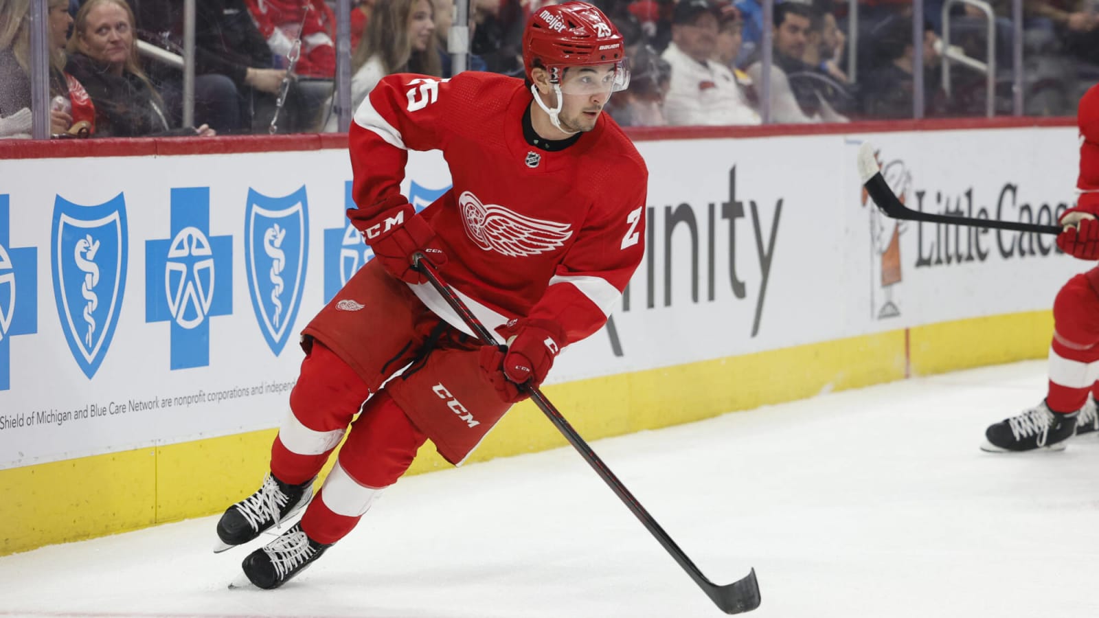 Taro Hirose is back in the NHL but his future with the Red Wings is uncertain