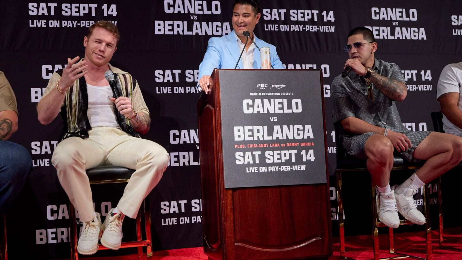 (Watch) Canelo Alvarez Vs. Edgar Berlanga Presser Gets Chaotic And