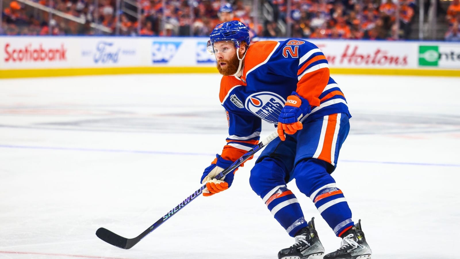 Connor Brown a game-time decision, Mattias Ekholm practices with Oilers main group ahead of Game 1