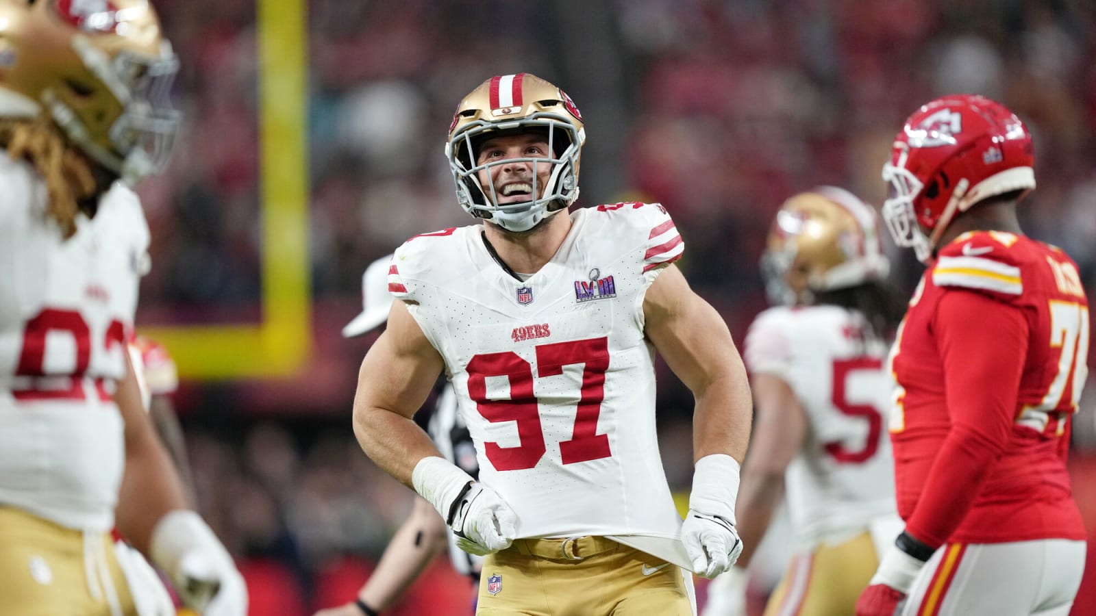 Nick Bosa breaks down 49ers DE Leonard Floyd&#39;s physique as only he can