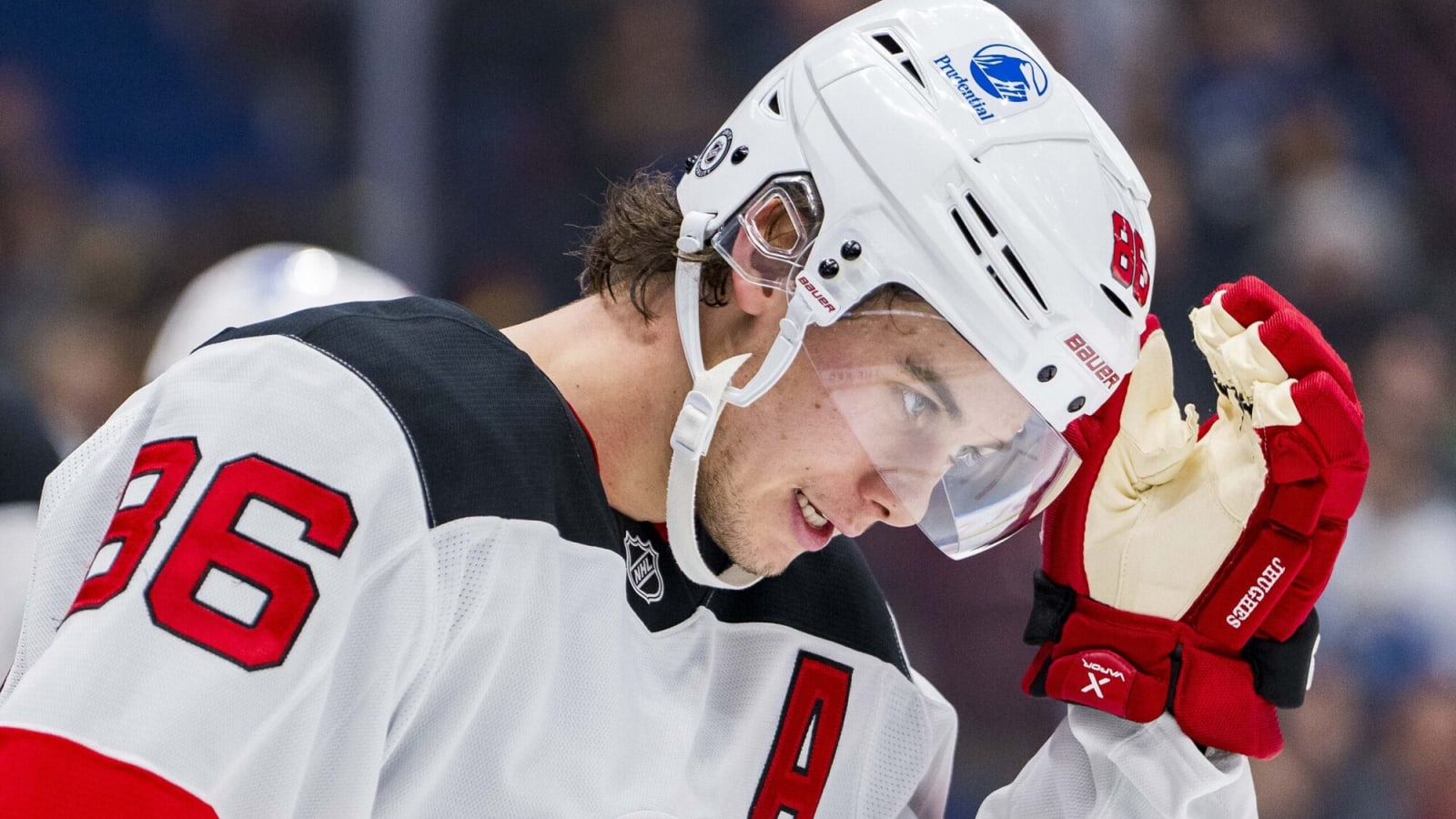 Devils’ Jack Hughes leaves game against Golden Knights with injury