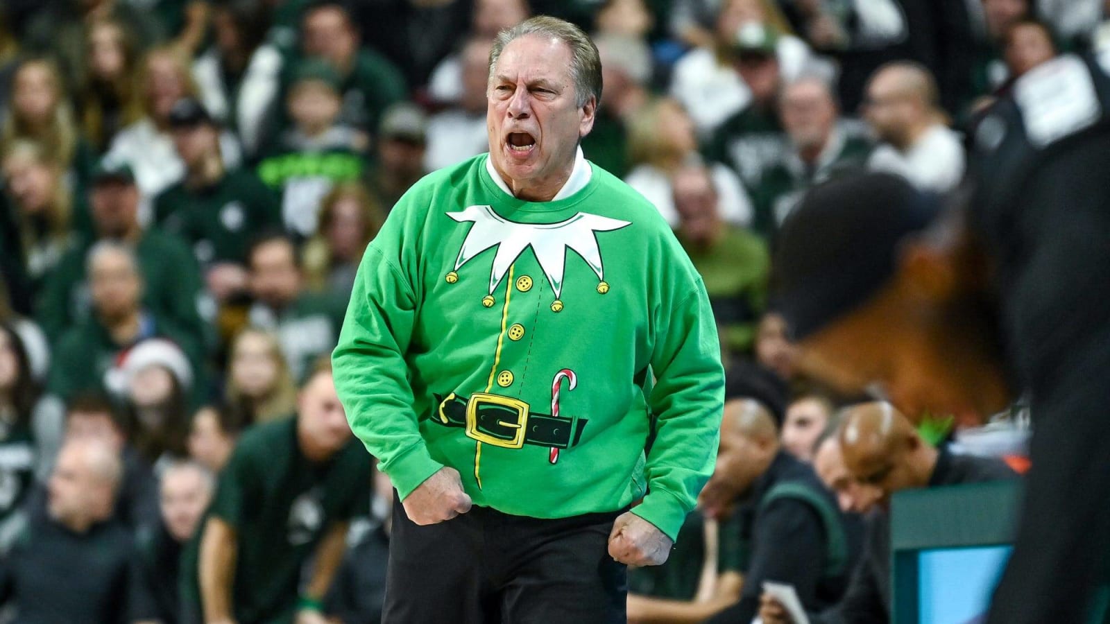 Watch: Tom Izzo receives the most festive technical foul