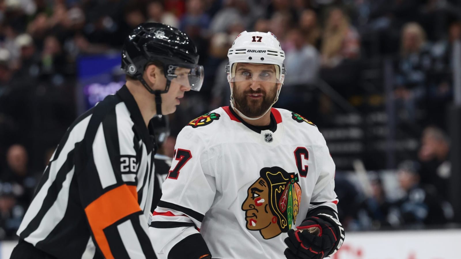 Blackhawks’ Foligno exits game versus Golden Knights