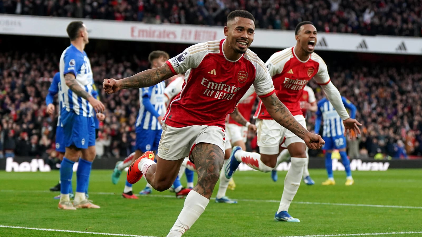Gabriel Jesus improves his stats at the Emirates with his goal against Brighton