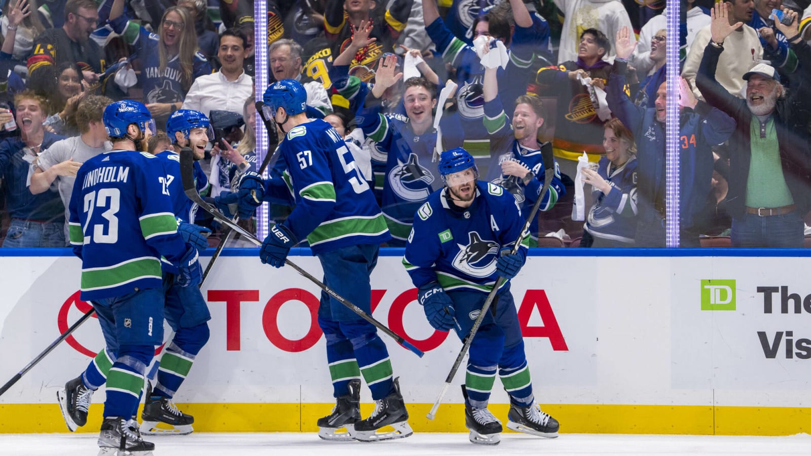 Scenes from Rogers Arena: Boeser injury news dominates morning of Game 7 between Canucks and Oilers