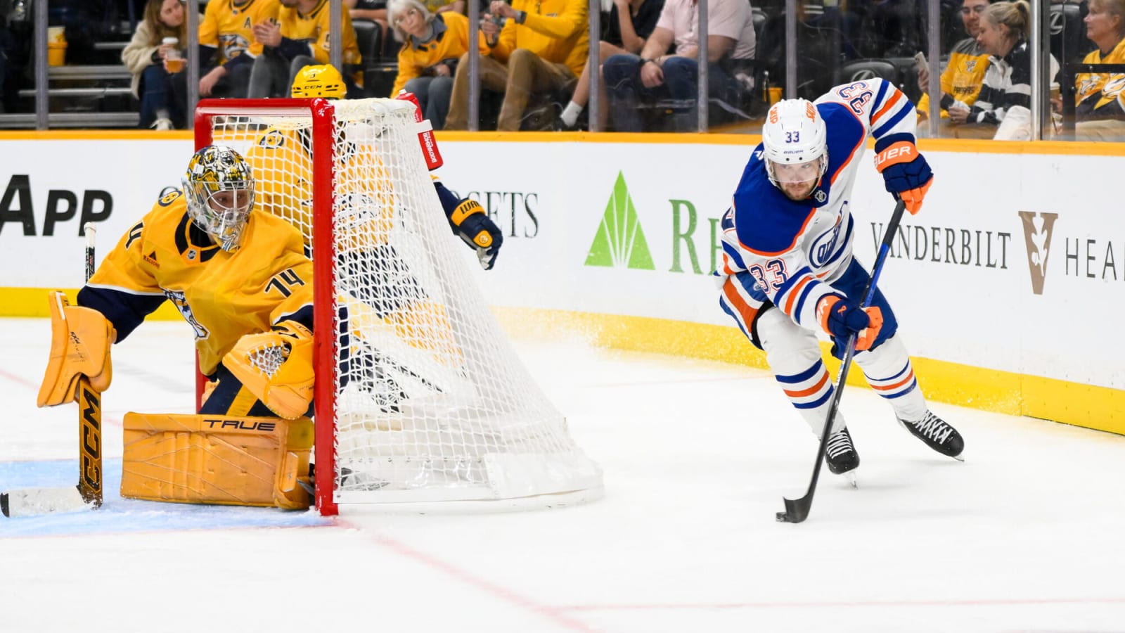 Viktor Arvidsson out, Oilers set to go 11-7 against Predators