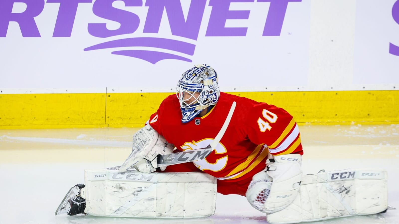Emergency backup goalie Dustin Nickel completed a unique Flames feat in 2024