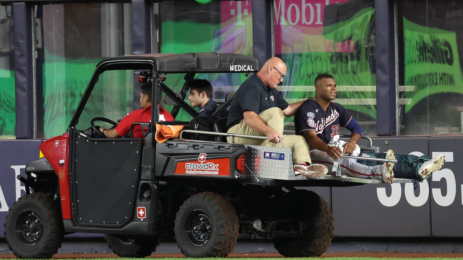 Nats OF Stone Garrett carted off after heartbreaking injury