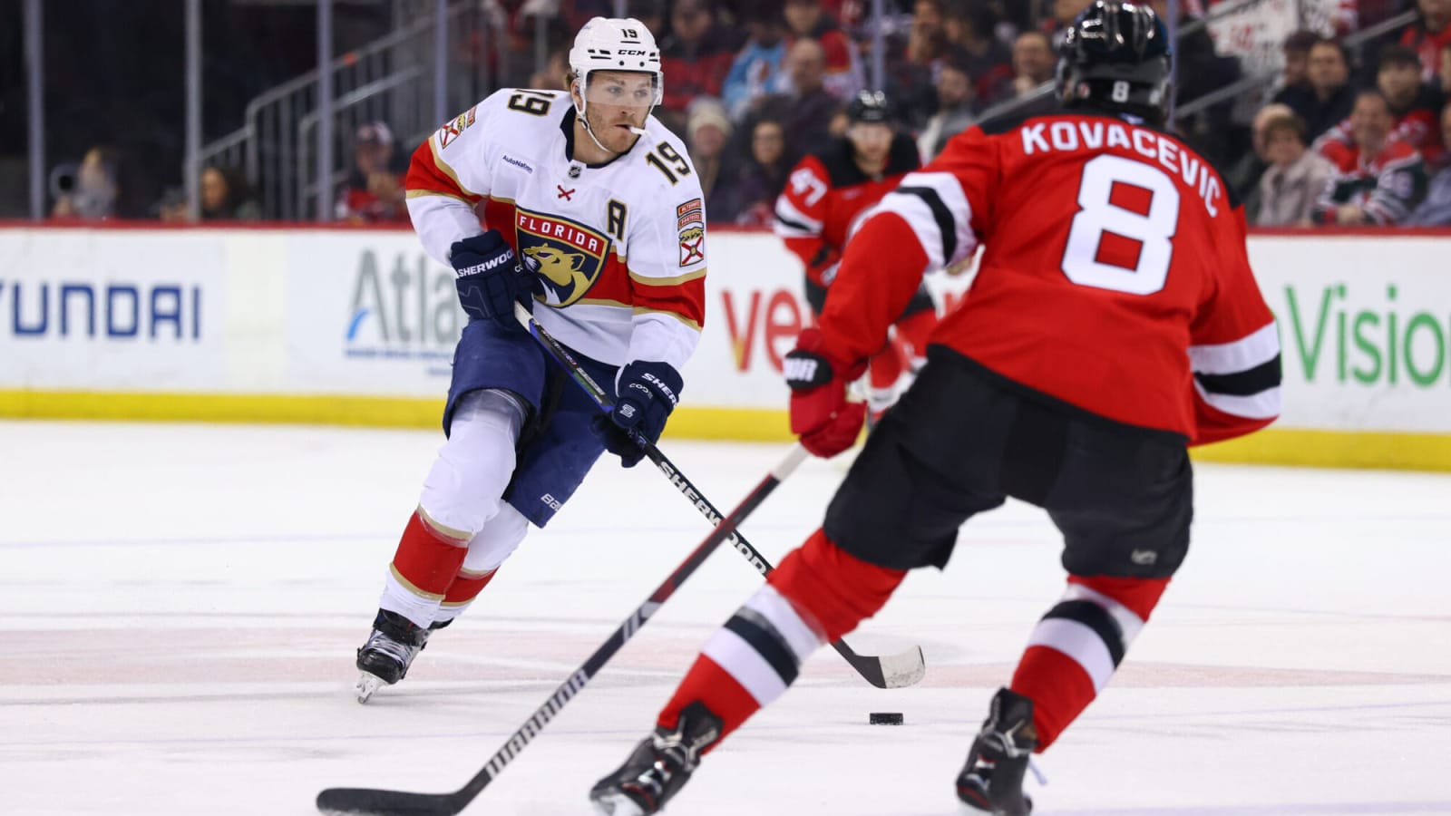 Devils’ Johnathan Kovacevic fined $1,996.53 for cross-checking Matthew Tkachuk