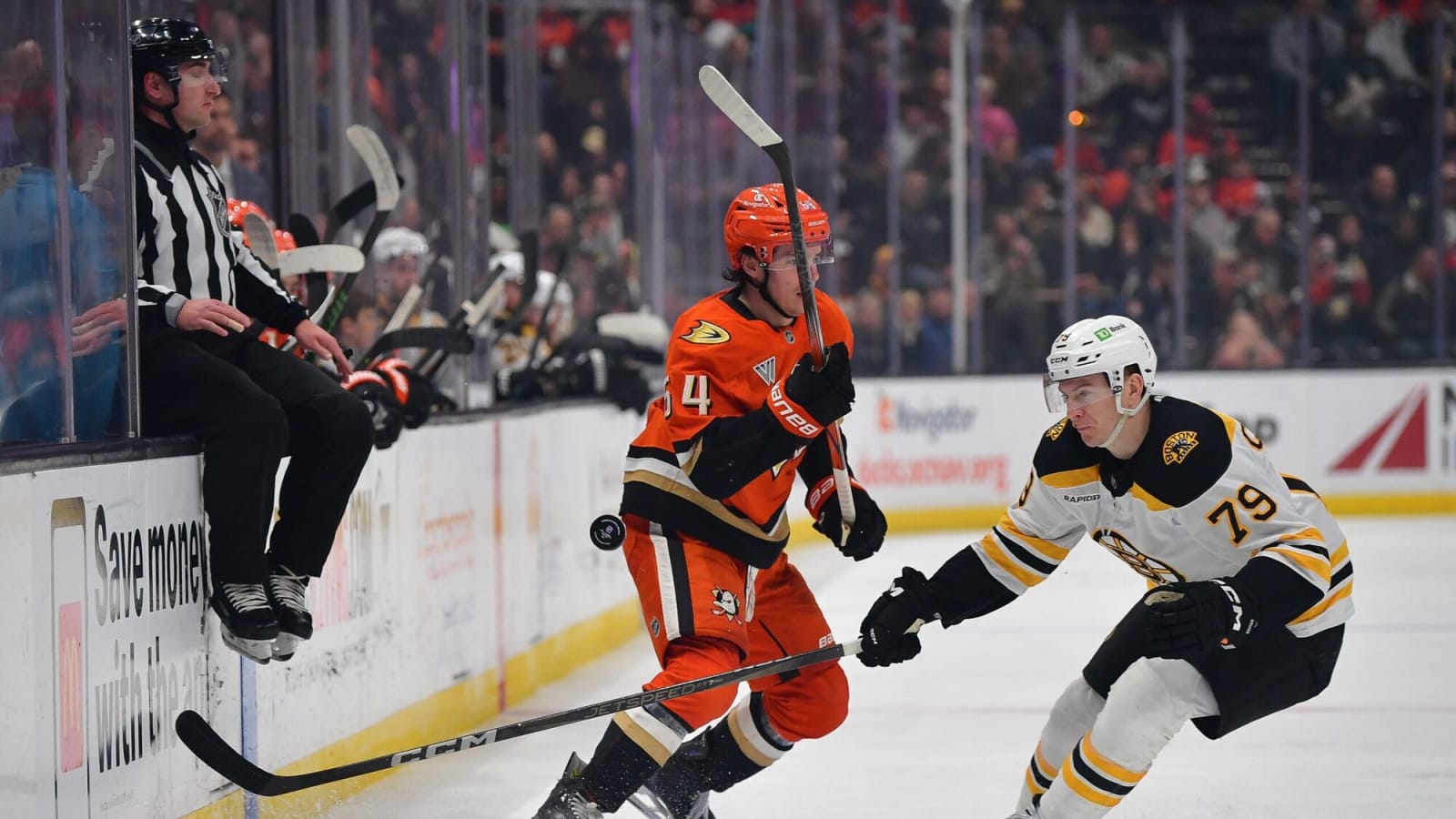Bruins’ Michael Callahan fined for cross-checking Ducks’ Jansen Harkins