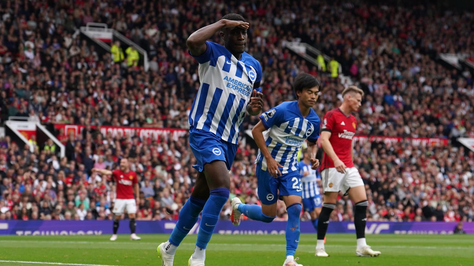 Watch: Former Man United ace Danny Welbeck given freedom of Old Trafford to give Brighton the lead